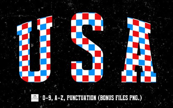 Patriotic Set 3 Font PNG with transparent background - Preview 1