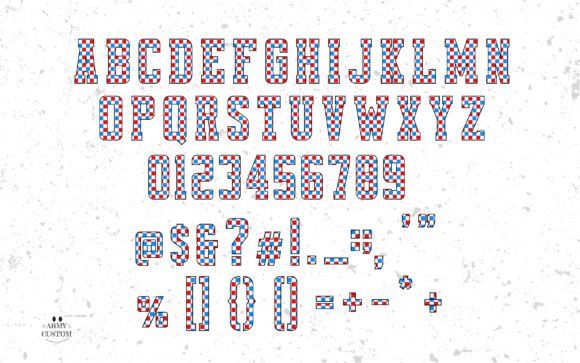 Patriotic Set 3 Font PNG with transparent background - Preview 2