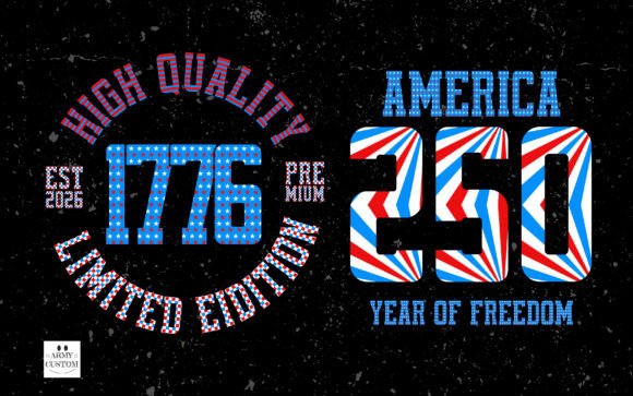 Patriotic Set 3 Font PNG with transparent background - Preview 6