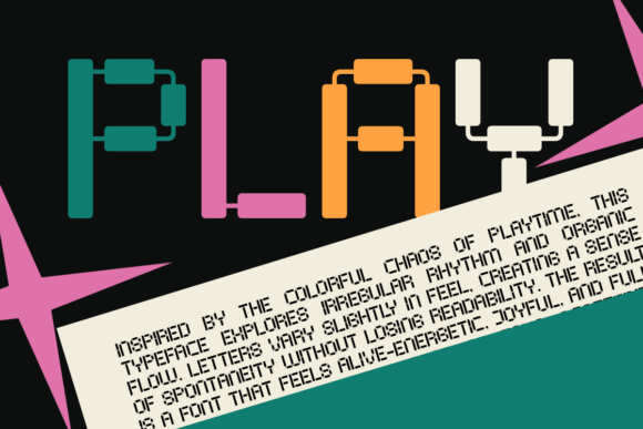 Play Sticz Font PNG with transparent background - Preview 5