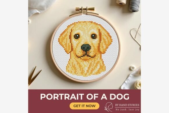 Portrait of a Dog Cross Stitch Pattern P