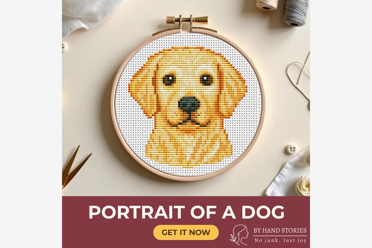Portrait of a Dog Cross Stitch Pattern P
