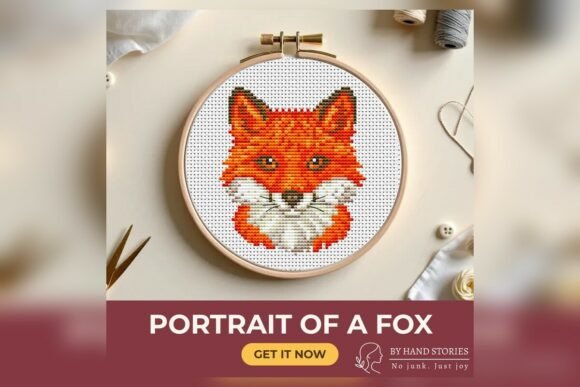 Portrait of a Fox Cross Stitch Pattern P
