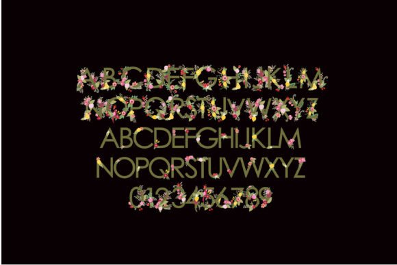 Pretty Posies Too Font PNG with transparent background - Preview 1