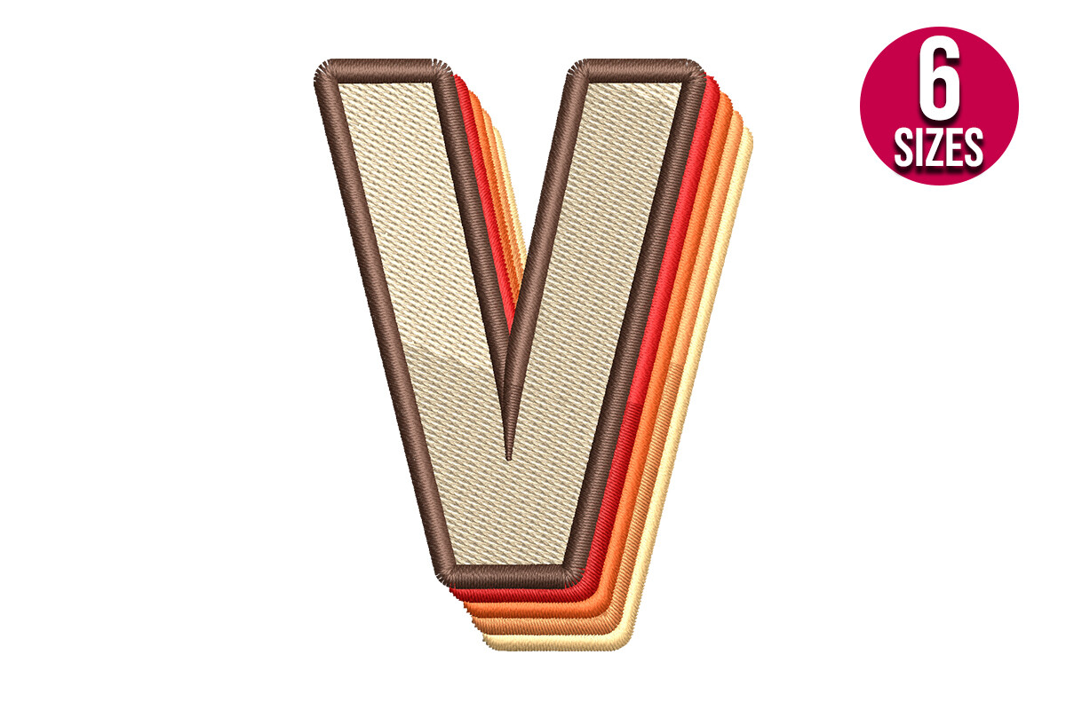 Retro Alphabet Letter V