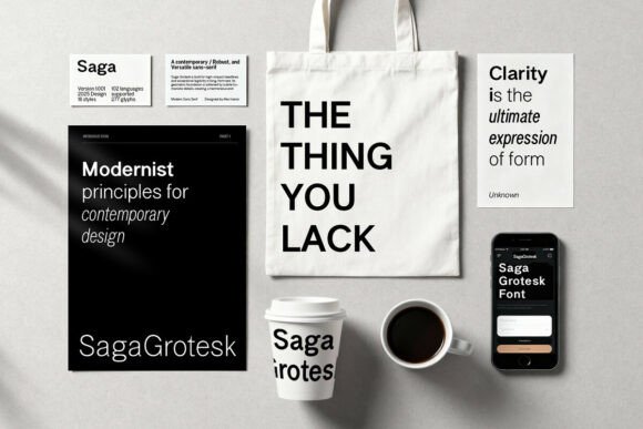 Saga Grotesk Font PNG with transparent background - Preview 2