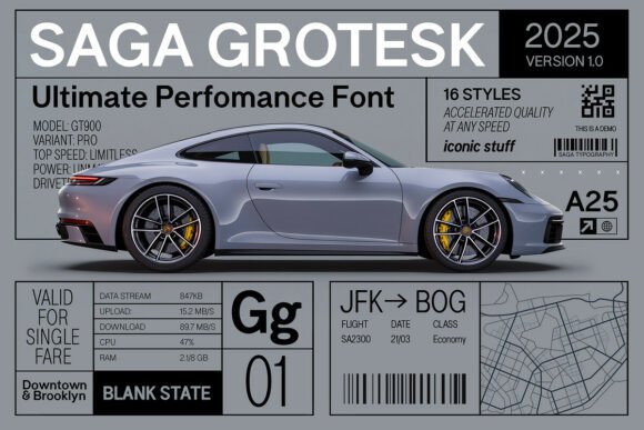 Saga Grotesk Font PNG with transparent background - Preview 4