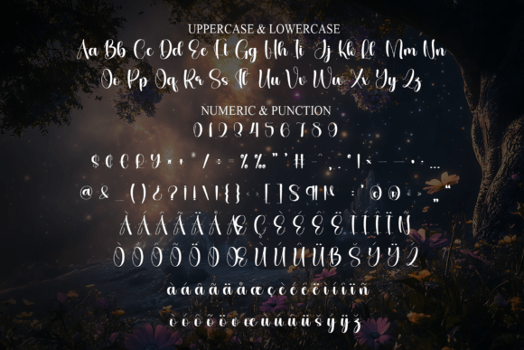 Simple Enchanting Font PNG with transparent background - Preview 6