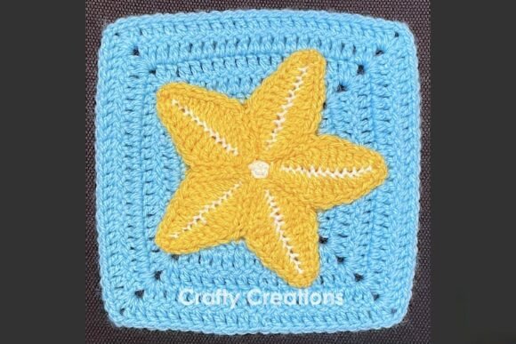 Starfish Granny Square Crochet Pattern