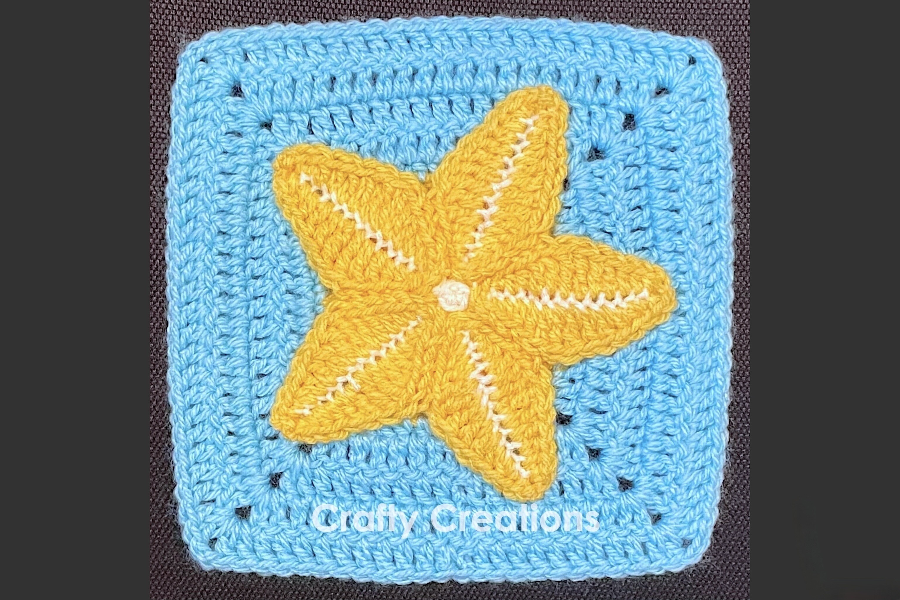 Starfish Granny Square Crochet Pattern