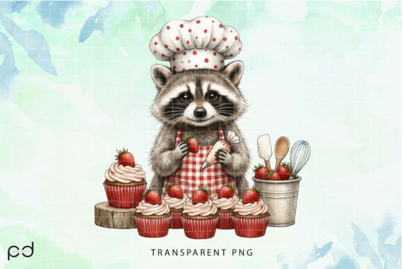 Sweet Strawberry Raccoon (14) Graphics