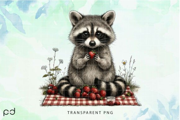 Sweet Strawberry Raccoon (15) Graphics