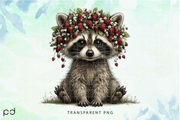 Sweet Strawberry Raccoon (16) Graphics