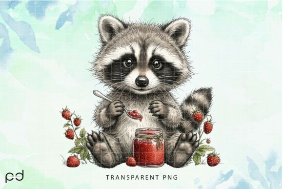 Sweet Strawberry Raccoon (18) Graphics