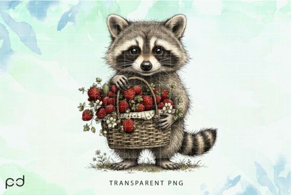 Sweet Strawberry Raccoon (20) Graphics
