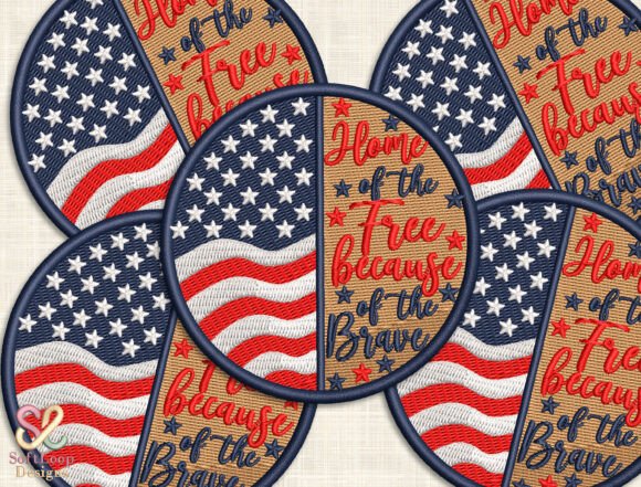 Usa Patriotic Patch Embroidery Design Embroidery