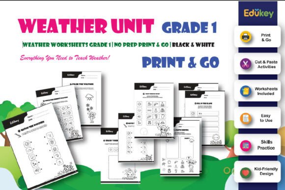 Weather Worksheets | Grade 1 | Activitie Graphic by EduKey Hub ...