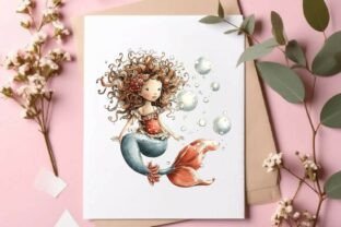 Whimsical Summer Mermaid Clipart Graphic by Print Magic · Creative Fabrica