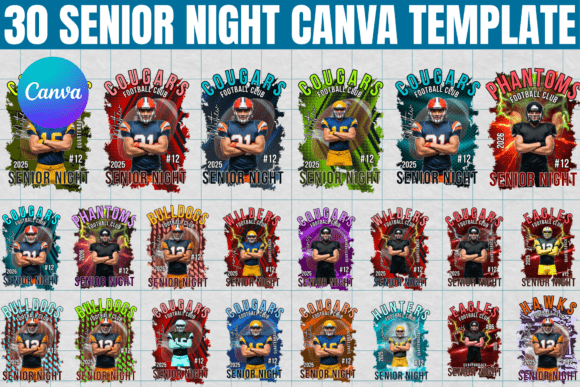 30 Senior Night Canva Editable Template