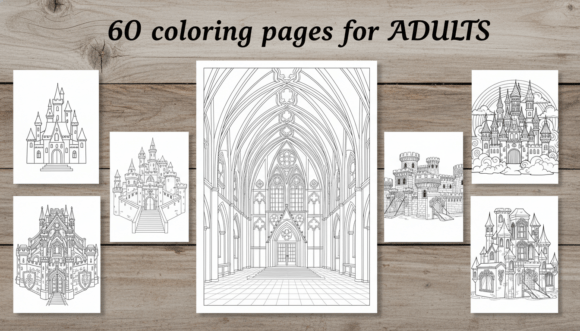 60 Fantasy Castle Coloring Pages
