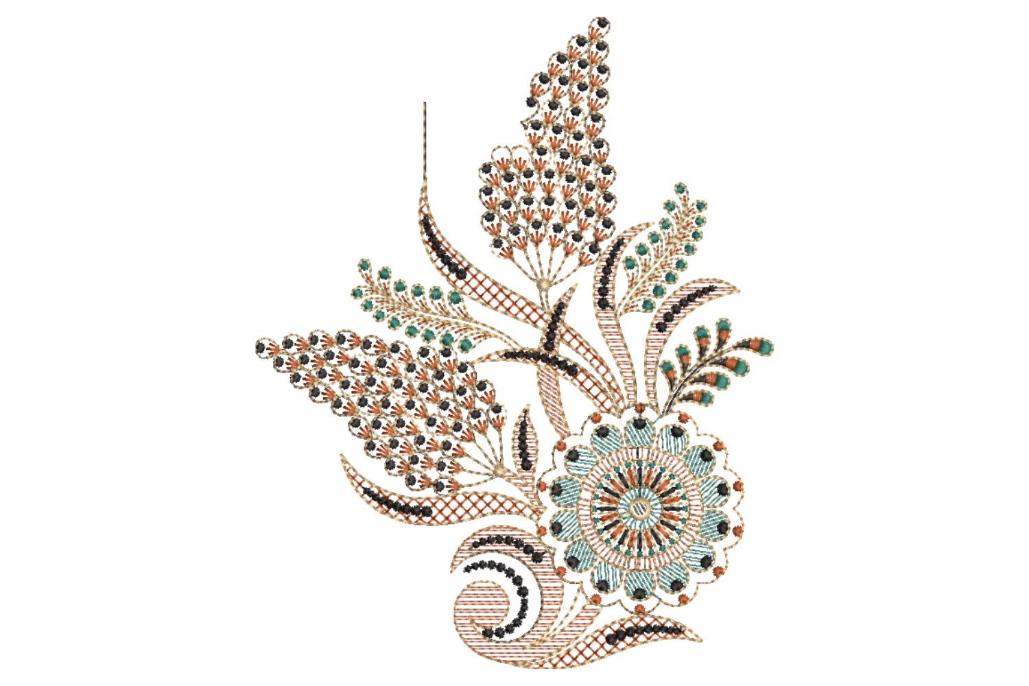 Beautiful Flower Embroidery Design
