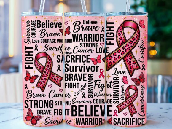 Breast Cancer Awareness Tumbler Wrap