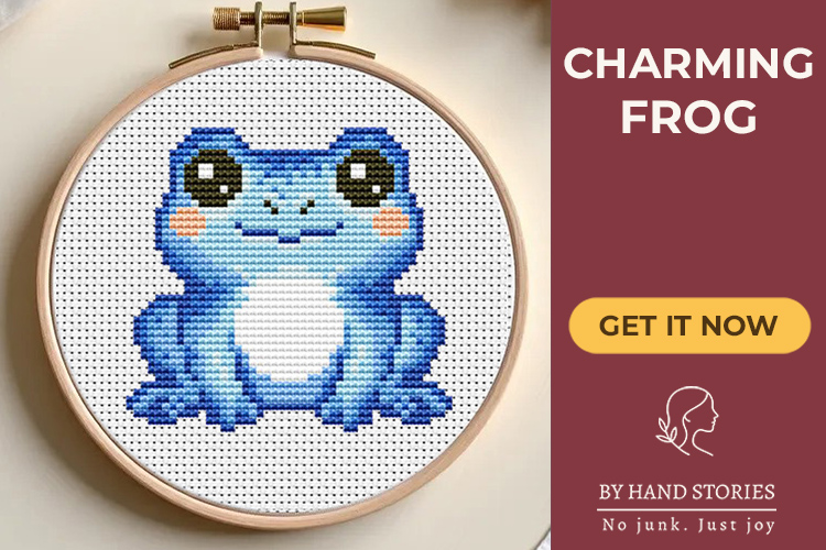 Charming Frog Cross Stitch Pattern PDF