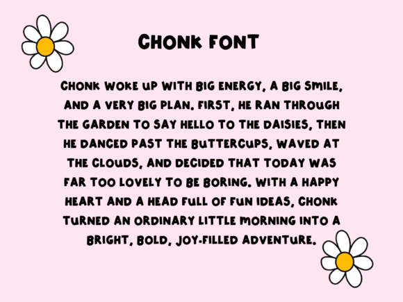 Chonk Font PNG with transparent background - Preview 2