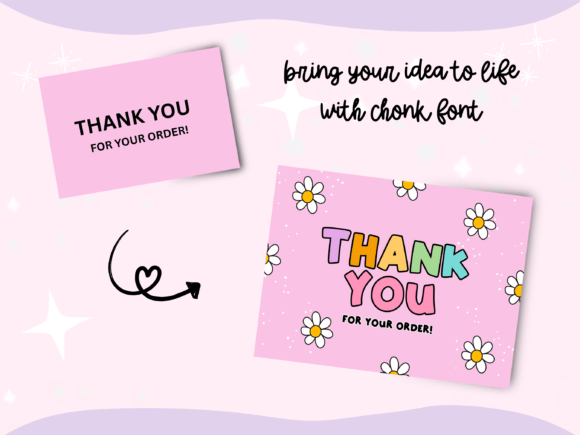 Chonk Font PNG with transparent background - Preview 4