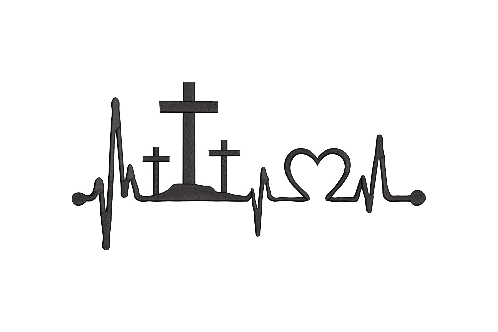 Christian Cross Heartbeat