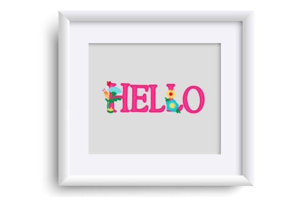 Cinco De Mayo Floral Font PNG with transparent background - Preview 4