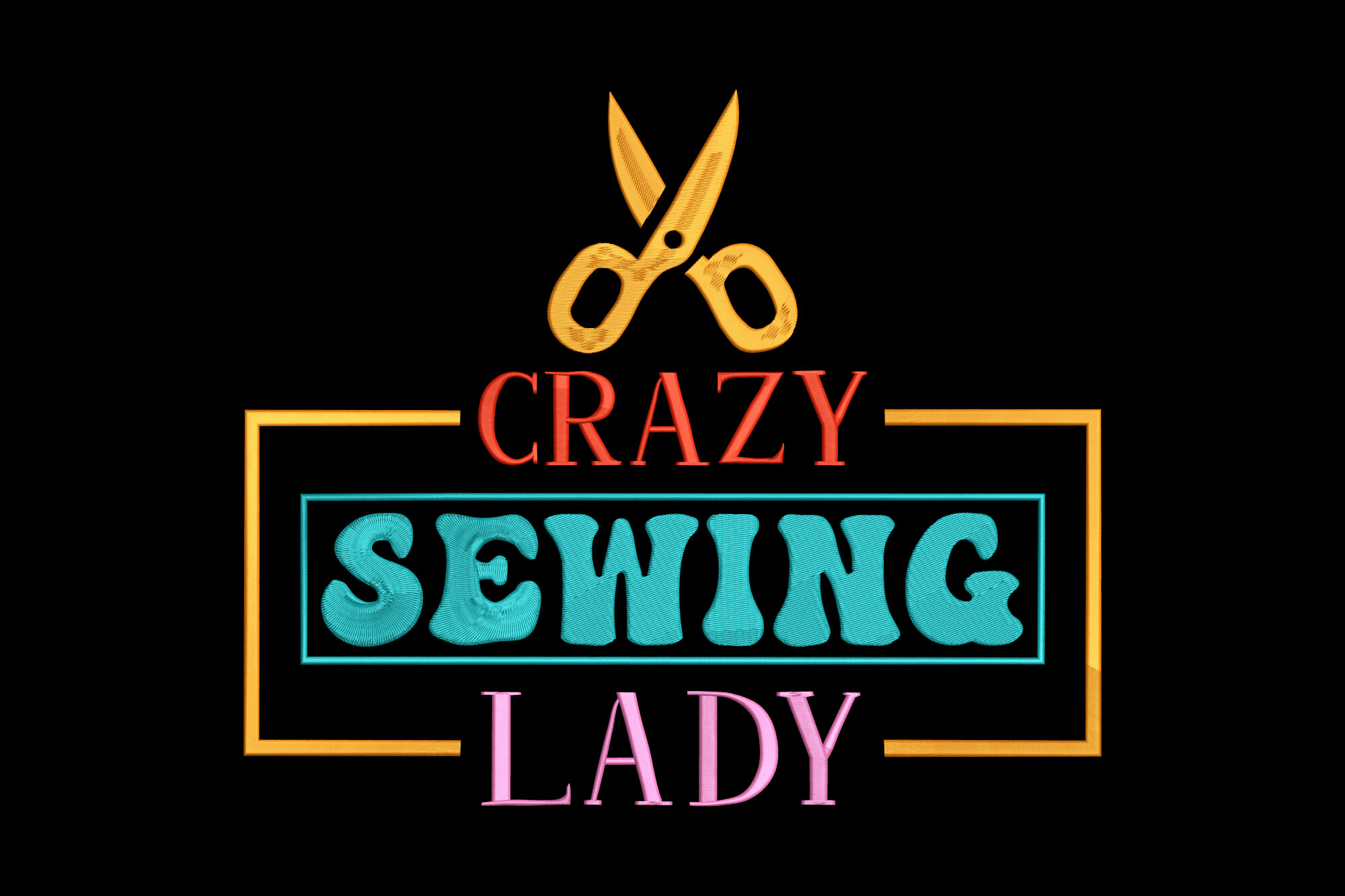 Crazy Sewing Lady
