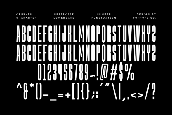 Crusher Font - Preview 1