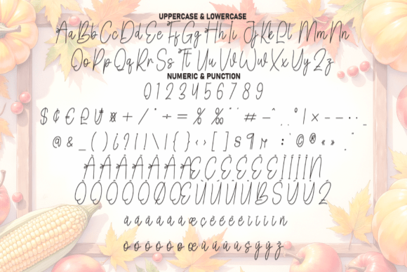 Family Thanksgiving Font PNG with transparent background - Preview 6