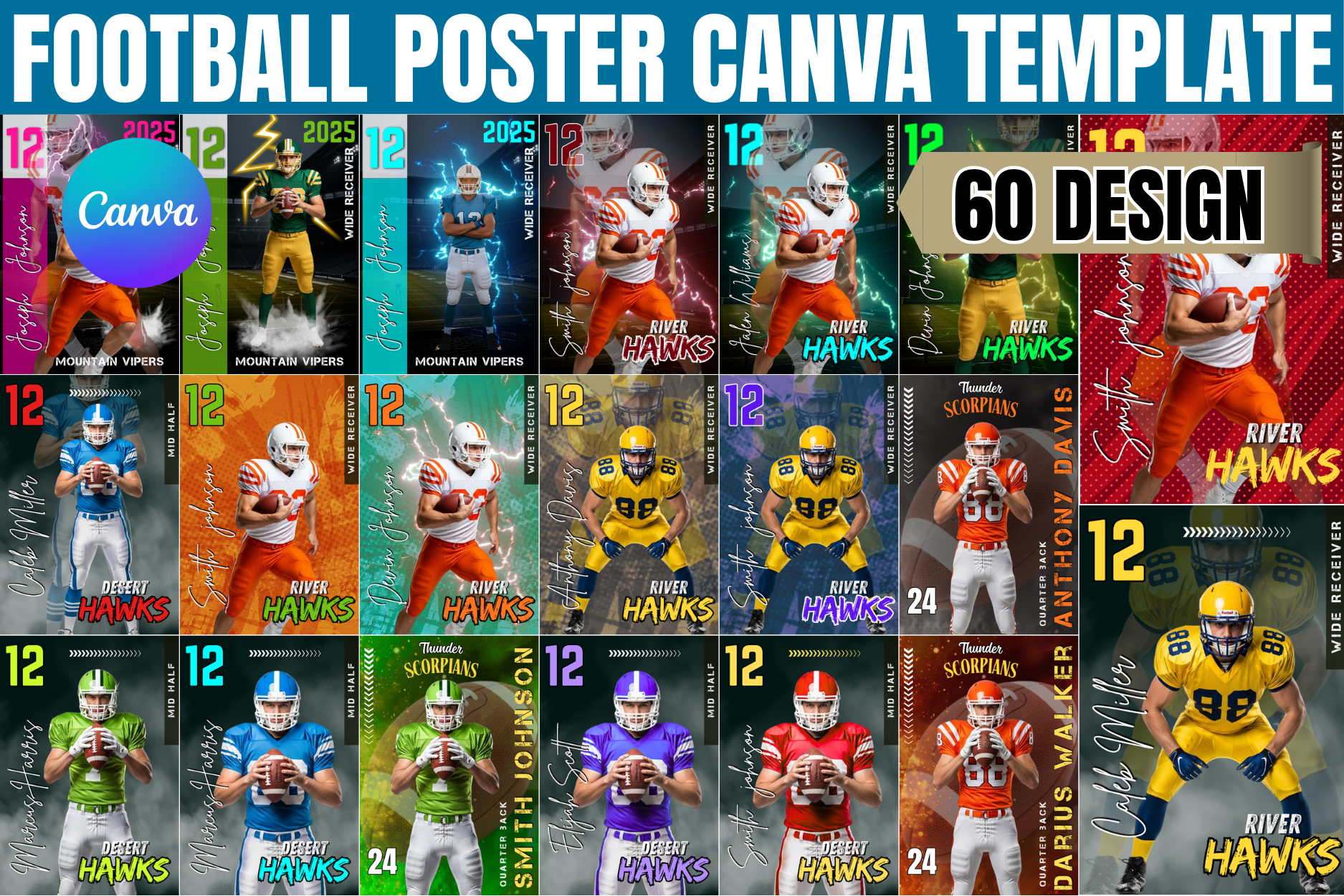 Football Poster Canva Template