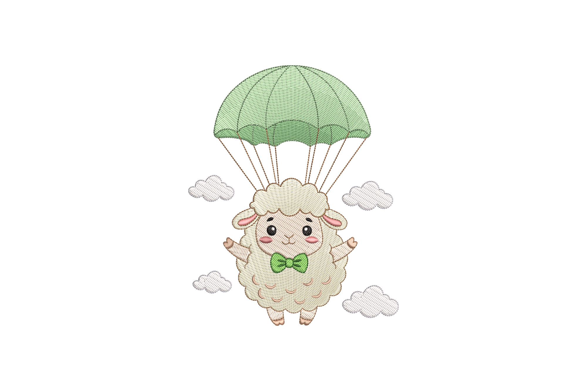 Funny Sheep Jumping with Parachute
