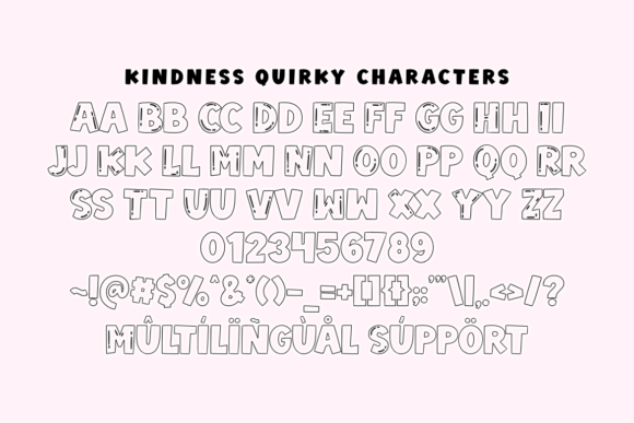 Kindness Quirky Outline Font - Preview 1
