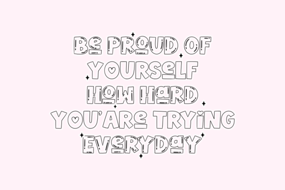 Kindness Quirky Outline Font - Preview 2