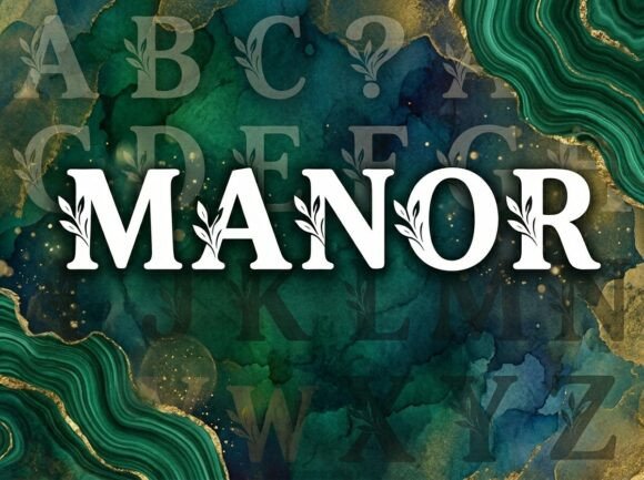 Manor Font PNG with transparent background - Preview 1