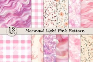 Mermaid Light Pink Digital Pattern Paper