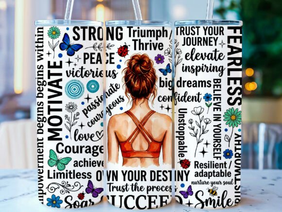 Motivational Woman Tumbler Wrap Graphic Tumbler Wraps By Dreamshop