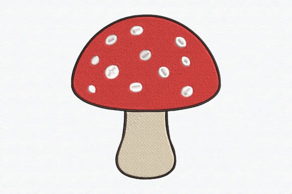 Mushroom Embroidery Design