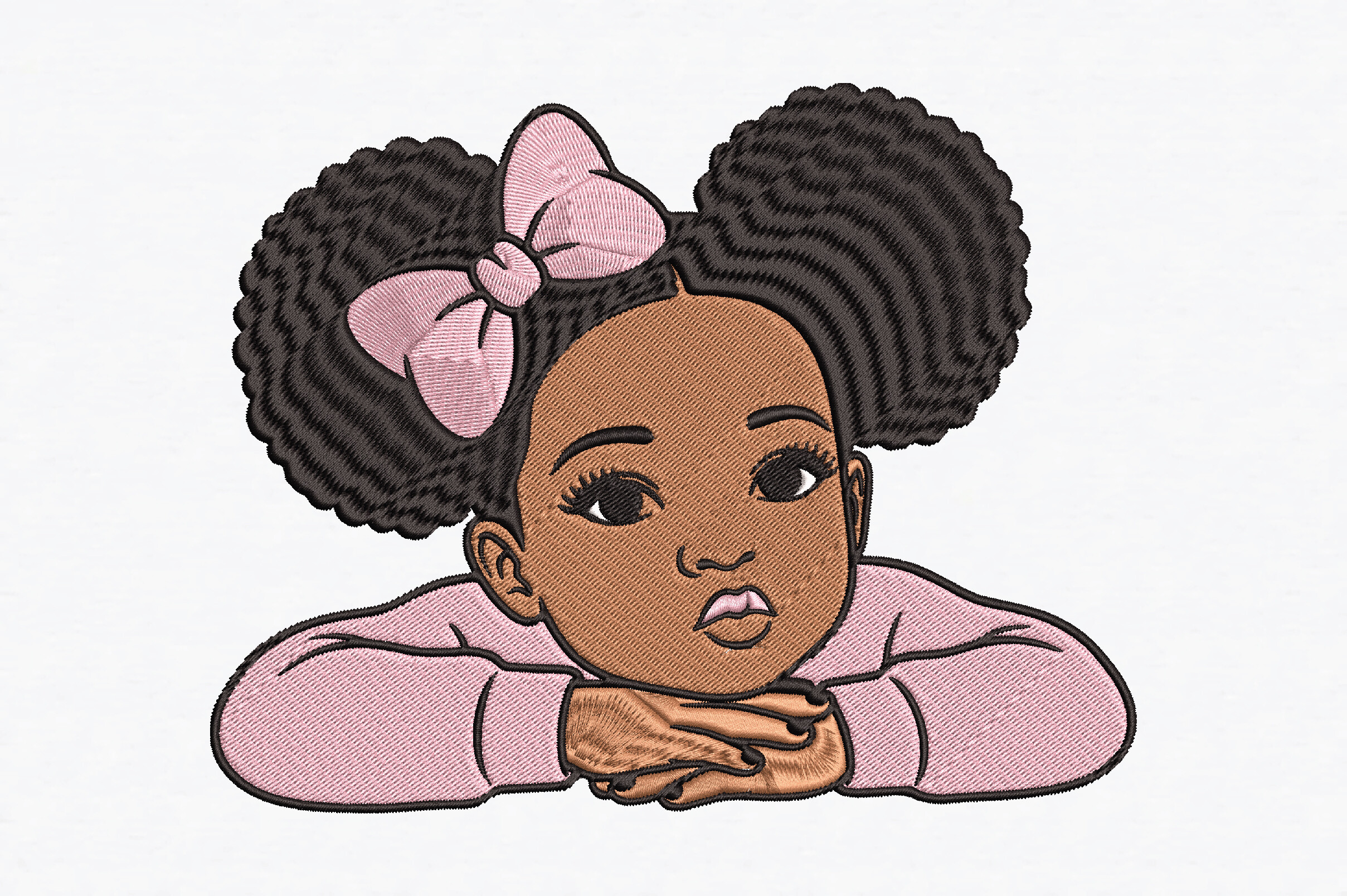 Peekaboo Girl Embroidery Design