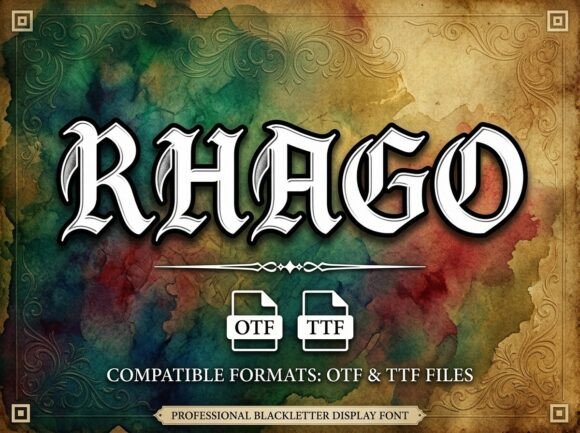 Rhago Font PNG with transparent background - Preview 1