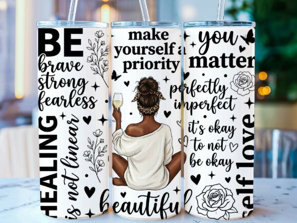 Self Love Quotes 20oz Tumbler Wrap