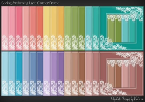 Spring Awakening Lace Corner Frame
