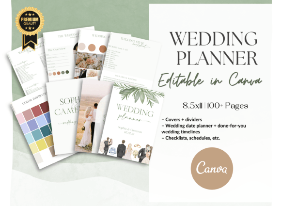Wedding Planner Canva Templates Sage