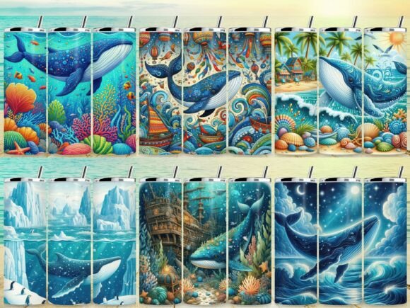 Whale Tumbler Wrap Bundle