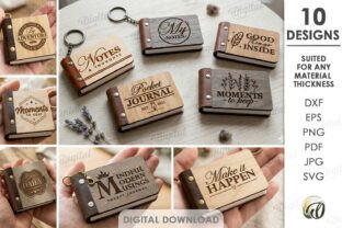 Wooden Mini Notepads Bundle Laser Cut · Creative Fabrica