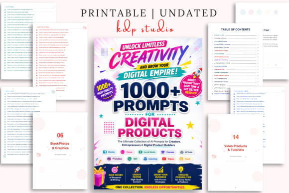 Prompts Digital Products Graphics